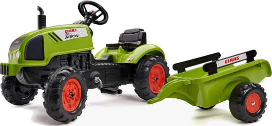 Falk Pedaltraktor Med Tilhenger, Grønn