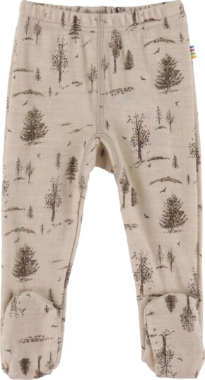 Joha Leggings m. Fot Ull/Viskose Beige m. Trær Joha 90 Leggings Ull Brun