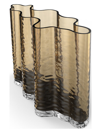 Cooee Design Gry Wide Vase 24Cm Brown Cooee Design COGNAC ONE SIZE