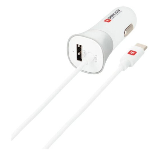SKROSS USB C Billader med Type-C Kabel 2.0 - Kompakt og Lett