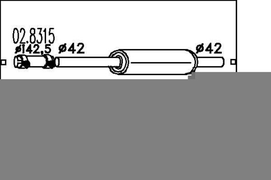 Midtre eksospotte MTS 01.52720 Midtre eksospotte MTS 01.52720