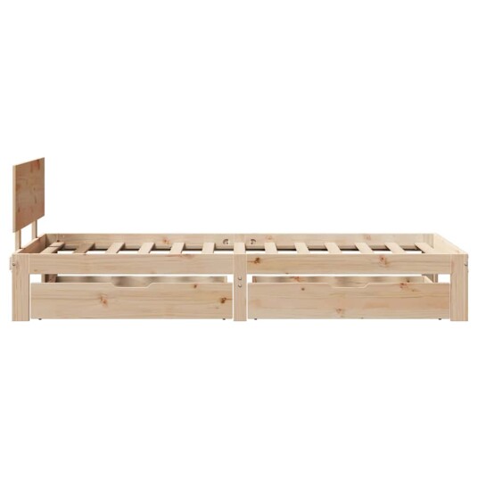 Sengeramme med skuffer 90x200 cm heltre furu 8721102943676