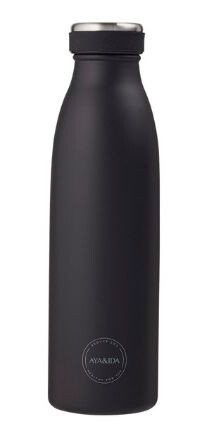 Aya&ida Drinking Bottle Drikkeflaske Med Lokk 500 Ml Matte Black