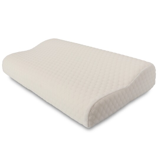 Zen Sleep Ergonomisk hodepute 50x30x10 cm Nakkepute med innebygd svai Memory skum pute