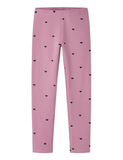 name it Nkfdavina Aop Swe Legging Bru Noos Pink 158