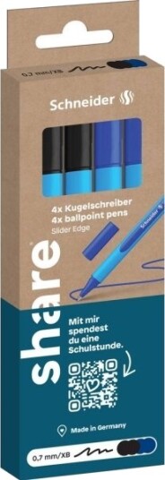 Schneider Schreibgeräte Share 4-0044 Kulepenn 0,7 Mm Blå/Sort 1 Stk
