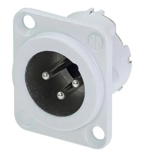 Neutrik NC3MD LX WT XLR chassis 3P Han HVIT