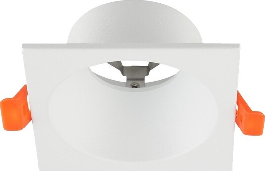 V Tac V Tac GU10 innfellingsspot Firkantet hvit Deep Anti Glare uten lyskilde