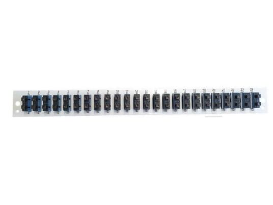 Utstyrt Frontpanel Med 24 X Sc Duplex Kobling Os2 Vertikal Svart Sb Fp S 24Sc D V Os2