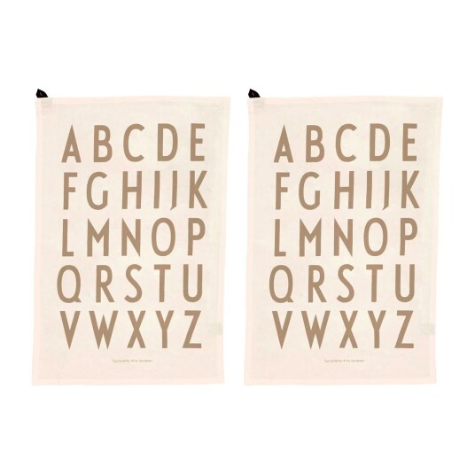 Design Letters kjøkkenhåndkle 40x60 cm 2-stk. Off white