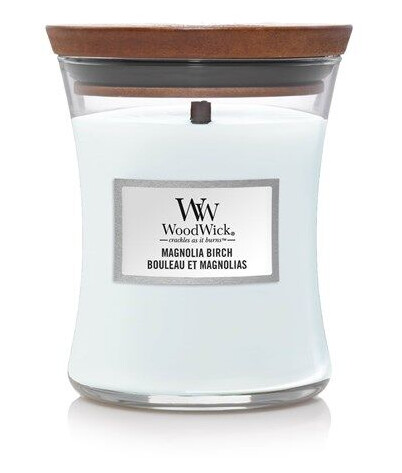 WoodWick Scented candle with wooden lid - Magnolia Birch