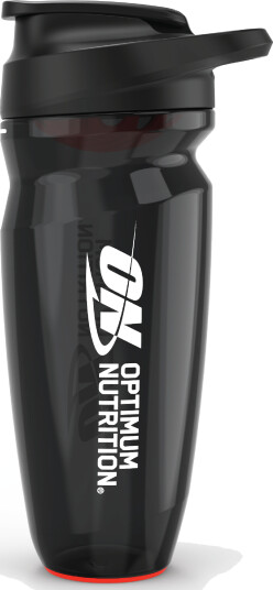 Optimum Nutrition 600ml Shaker i svart for protein og drikke