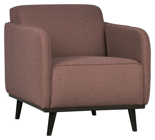 BePureHome Statement Lenestol m. armlene - Coffee Bouclé Unoliving