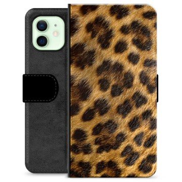 iPhone 12 Premium Lommebok-deksel Leopard