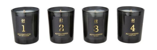 Holmen - Advent gaveeske duftlys 18x6 cm mørk grå