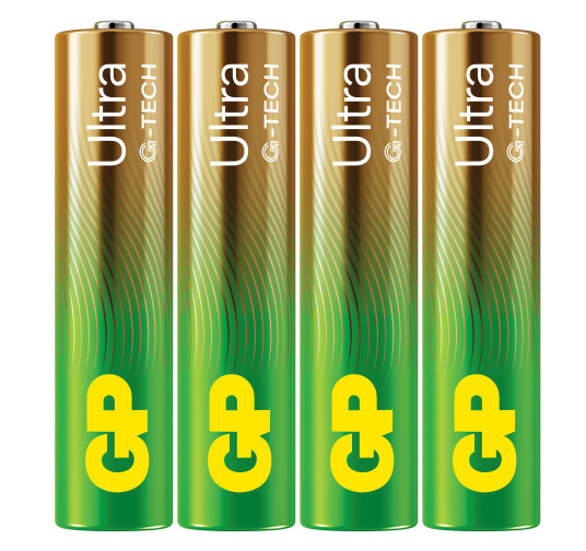 GP Ultra Alkaline AAA-batteri 1.5V 4-pakk
