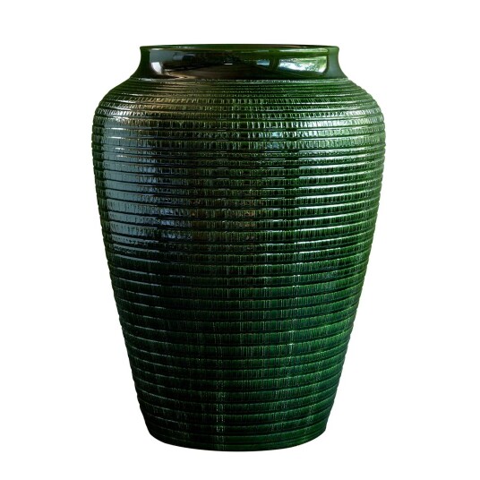 Bergs Potter Willow vase glassert 35 cm Green emerald