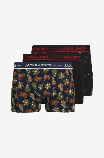 Jack & Jones Plus Underbukser jacGingerbread Pls 3 pakning Svart