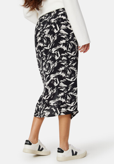 VILA Viboa Hia HW Midi Skirt Black Beauty AOP:Hia 36