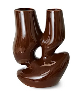 Vase L 19,5 x 25 cm Stengods Espresso