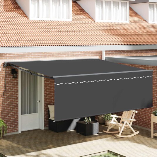 Innvendbar Markise Oransje og hvit 350x250 cm