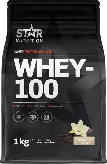Star Nutrition Whey 100, myseproteinisolat 1000g VANILJ
