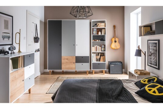 Concept Kommode Hvit / Mørkegrå / Natur VOX Concept Kommode Hvit / Mørkegrå / Natur VOX