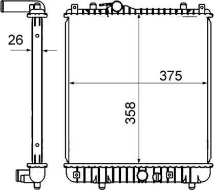 MAHLE CR 836 000S Radiator, motorkjøling