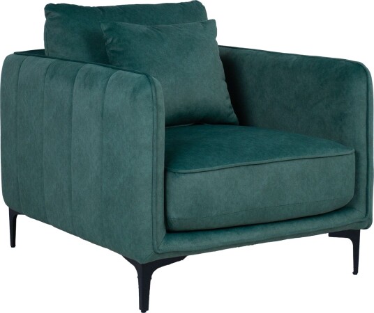 Lenestol HOME4YOU Bianka 80x40xh85 cm, melamin med eikebark - grønn