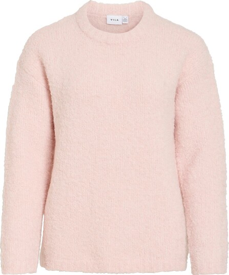 Vila - Genser Vidaya O-Neck L/S Knit Top - Rosa