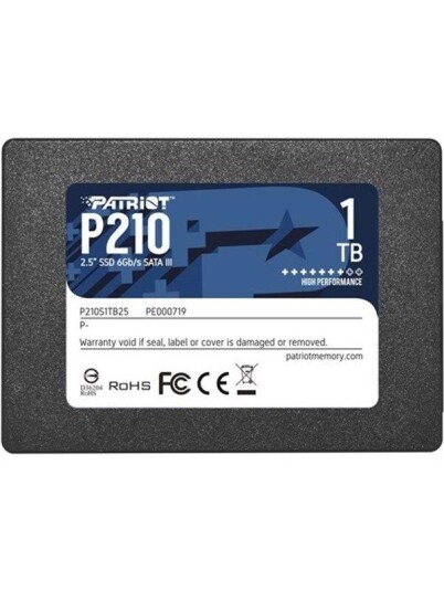 Patriot P210 1TB Intern SSD 2.5" SATA 6Gb/s med 520 MB/s lesehastighet Patriot P210 1TB Intern SSD 2.5" SATA 6Gb/s med 520 MB/s lesehastighet