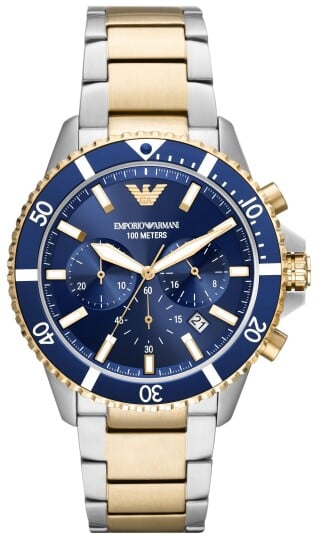 Emporio Armani Herreklokke AR11362 World Explorer Blå/Gulltonet