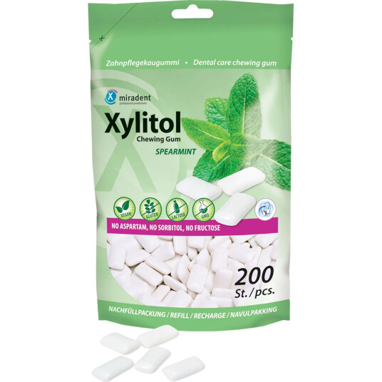 Tannpleie Tyggegummi 200 stk. Miradent Xylitol Spearmint Tannpleie Tyggegummi 200 stk. Miradent Xylitol Spearmint