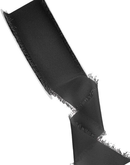 Svart Chiffonbånd 10 meter x 40 mm