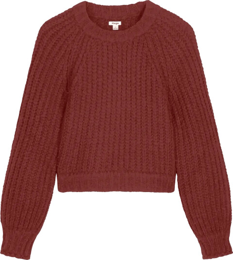 Wrangler Balloon Sleeve Sweater Burgundy L Wrangler Balloon Sleeve Sweater Burgundy L