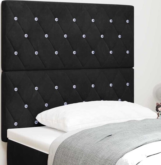 LED hodegjerde svart 90 cm fløyel LED hodegjerde svart 90 cm fløyel
