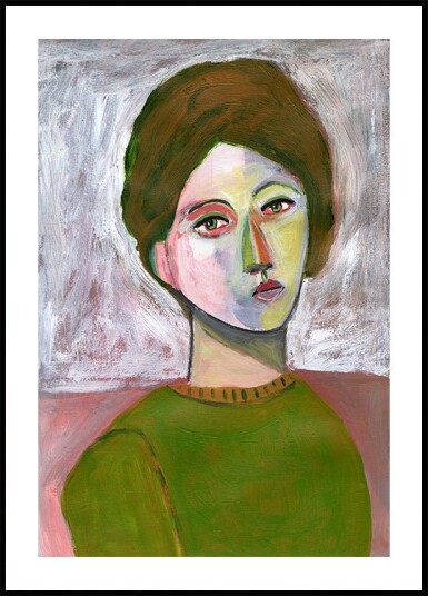 The woman in the green sweater Plakat / 100x150cm