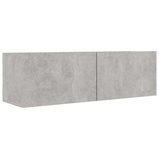 vidaXL TV-benker 4 stk betonggrå 100x30x30 cm sponplate
