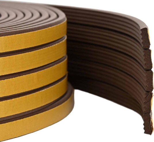 vidaXL Selvklebende vindusforsegling Brun 10 x 4 mm 100 m EPDM Skum