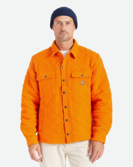 Brixton Cass Quilted Fleece Jacket Oransje