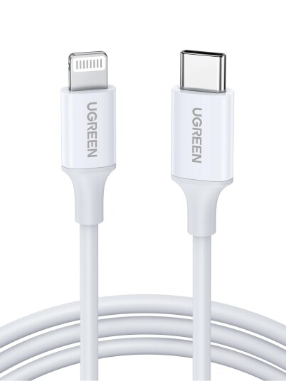 Ugreen USB-C til Lightning M/M kabel 2m hvit