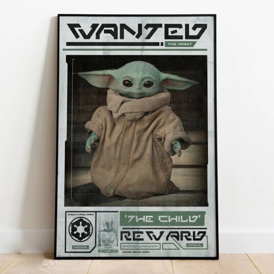 Star Wars Plakat The Child WANTED - 91,5 x 61 cm