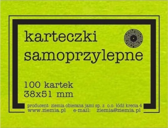 Det Lovede Land Notatlapper Selvklebende Fluo 38X51 Mm 100K Grønn Det Lovede Land Notatlapper Selvklebende Fluo 38X51 Mm 100K Grønn