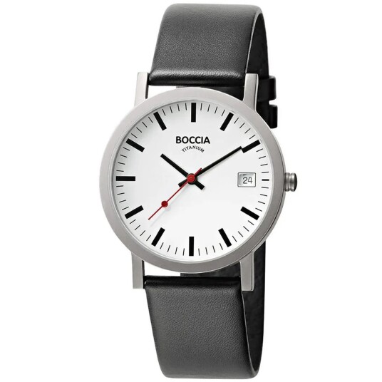 Boccia Titanium 3622-01 - Herre - 38 mm - Analog - Kvarts urverk - Mineralglas