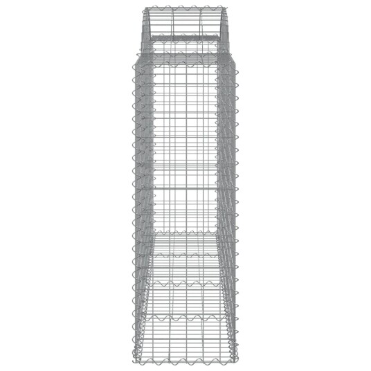 Gabionkurver buede 40 stk 200x50x120/140 cm galvanisert jern Gabionkurver buede 40 stk 200x50x120/140 cm galvanisert jern