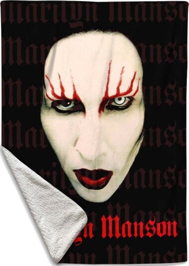 Rocksax Marilyn Manson Red Lips Sherpa Fleece Blanket 60 in x 80 in 78899309 Rocksax Marilyn Manson Red Lips Sherpa Fleece Blanket 60 in x 80 in 78899309