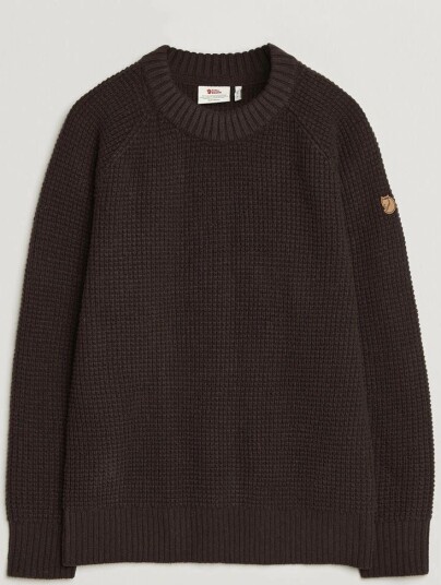 Fjellreven Övik Wool Waffle Knit Black Oak