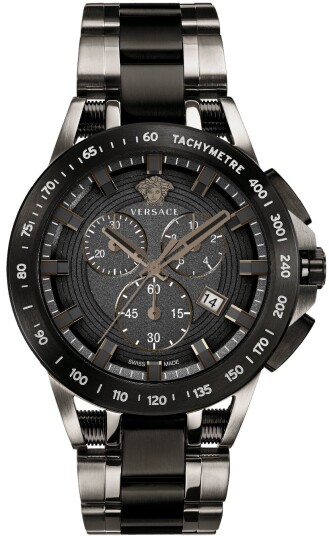Versace Herreklokke VE3E00921 Sport Tech Sort/Stål Ø45 mm Versace Herreklokke VE3E00921 Sport Tech Sort/Stål Ø45 mm