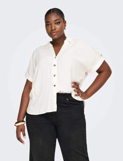 ONLY Carmakoma Caryasmin Shirt S/S Wvn Noos White 46 ONLY Carmakoma Caryasmin Shirt S/S Wvn Noos White 46