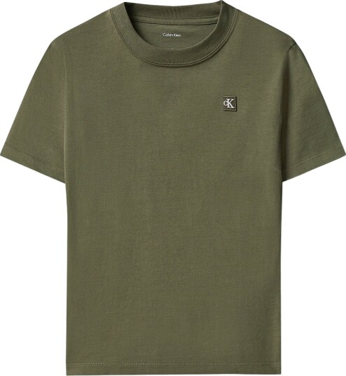 Calvin Klein Mini Badge Reg T Shirt Khaki green 164